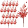 Bexikou 10 Pcs Glitter Christmas Picks Christmas Tree Decorative Stem
