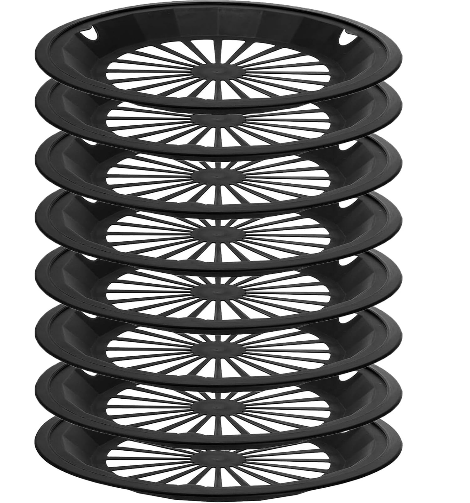 Bexikou 12 Pcs 10'' Black Plastic Paper Plate Holder, Paper Plate