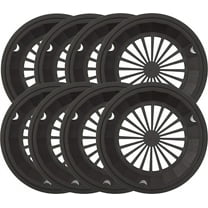 Bexikou 12Pcs Reusable Paper Plate Holders,BBQ Paper Plate Holder Round Plastic Paper Plate Holder Set Reusable Plastic Holders Party Picnic Supplies for Compaing Outdoor,Black