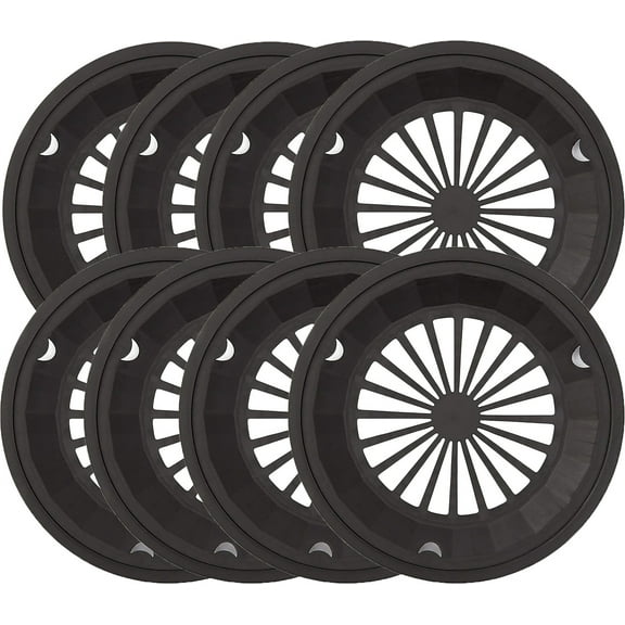 Bexikou 12Pcs Reusable Paper Plate Holders,BBQ Paper Plate Holder Round Plastic Paper Plate Holder Set Reusable Plastic Holders Party Picnic Supplies for Compaing Outdoor,Black