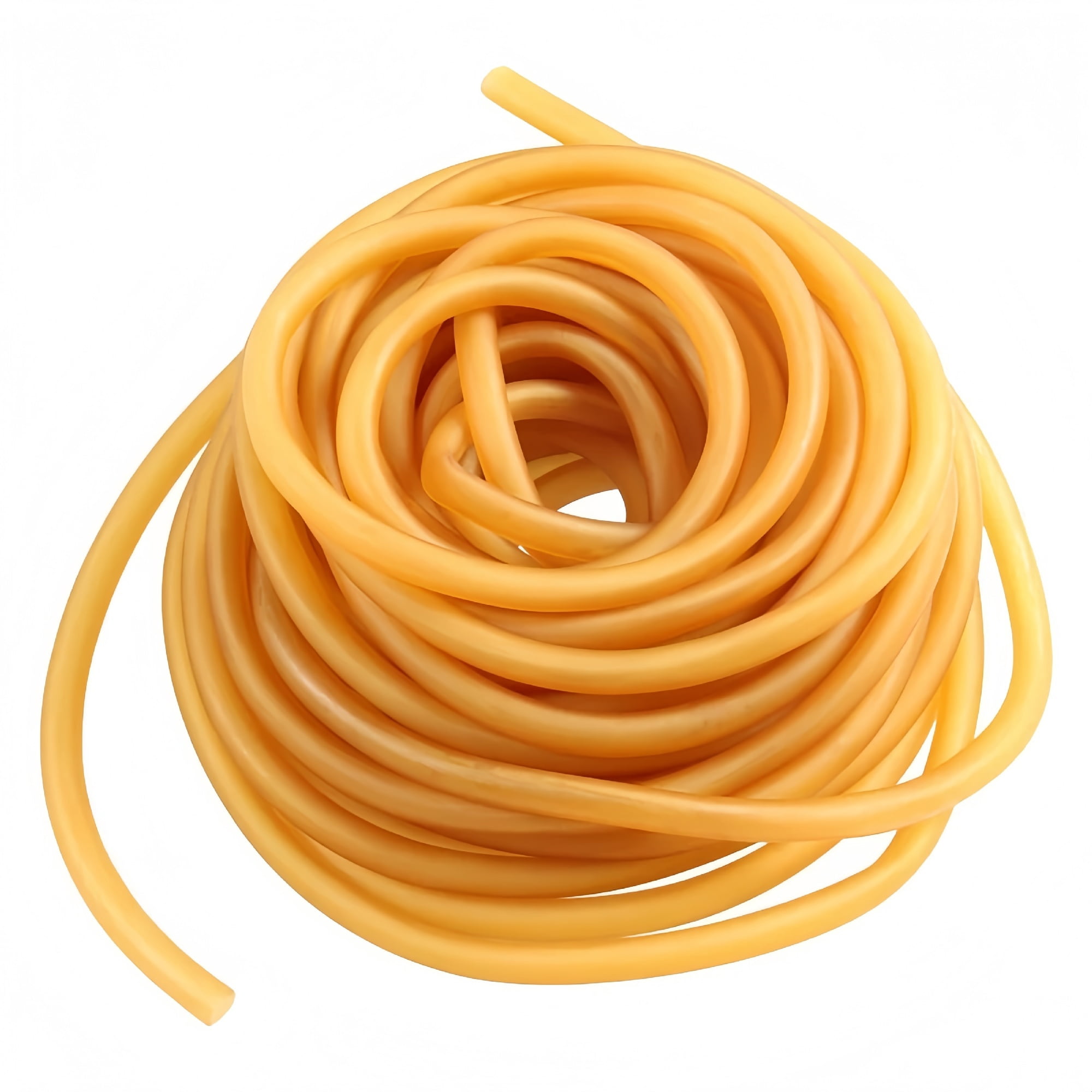 Bexikou 16.4 ft Latex Rubber Tubing 3/8 inch OD 1/4 inch ID Natural Latex Tube Surgical Tubing Rubber Band Fitness Hose, 1 Continuous Piece for Exercise & Laboratory