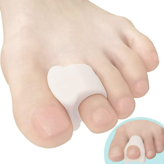 Bexikou 1Pcs Toes Gel Toe Separator, Hammer Toe Straightener Overlapping Toes Thumb Tail Finger Ring Nursing Toe Separators Silicone Toe Separators for Women and Men