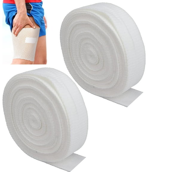 Bexikou 2 Roll Elastic Mesh Bandage,Elastic Net Bandage,Net Tubular Bandage, Mesh Tubular Bandage Tubular Mesh Bandage Elastic Net Dressing Elastic Mesh Wound Dressing for Shoulder, Thigh