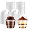 thumbnail image 1 of Bexikou 8oz Clear Plastic Cups with Lids,25 Sets Fruit Cups for Party, Disposable Parfait Cups with Dome Lids,Disposable Snack Bowls, Dessert Cups for Pudding, Cake, Ice Cream, Cupcake, Snacks, 1 of 8