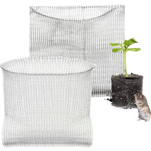 Bexikou 2Pcs 3 Gallon Root Guard Baskets Gopher Baskets, Stainless Steel Wire Baskets,Plant Roots Metal Mesh Wire Net Protector, Rat-Preventing Plant Root Baskets for Efficient Planting