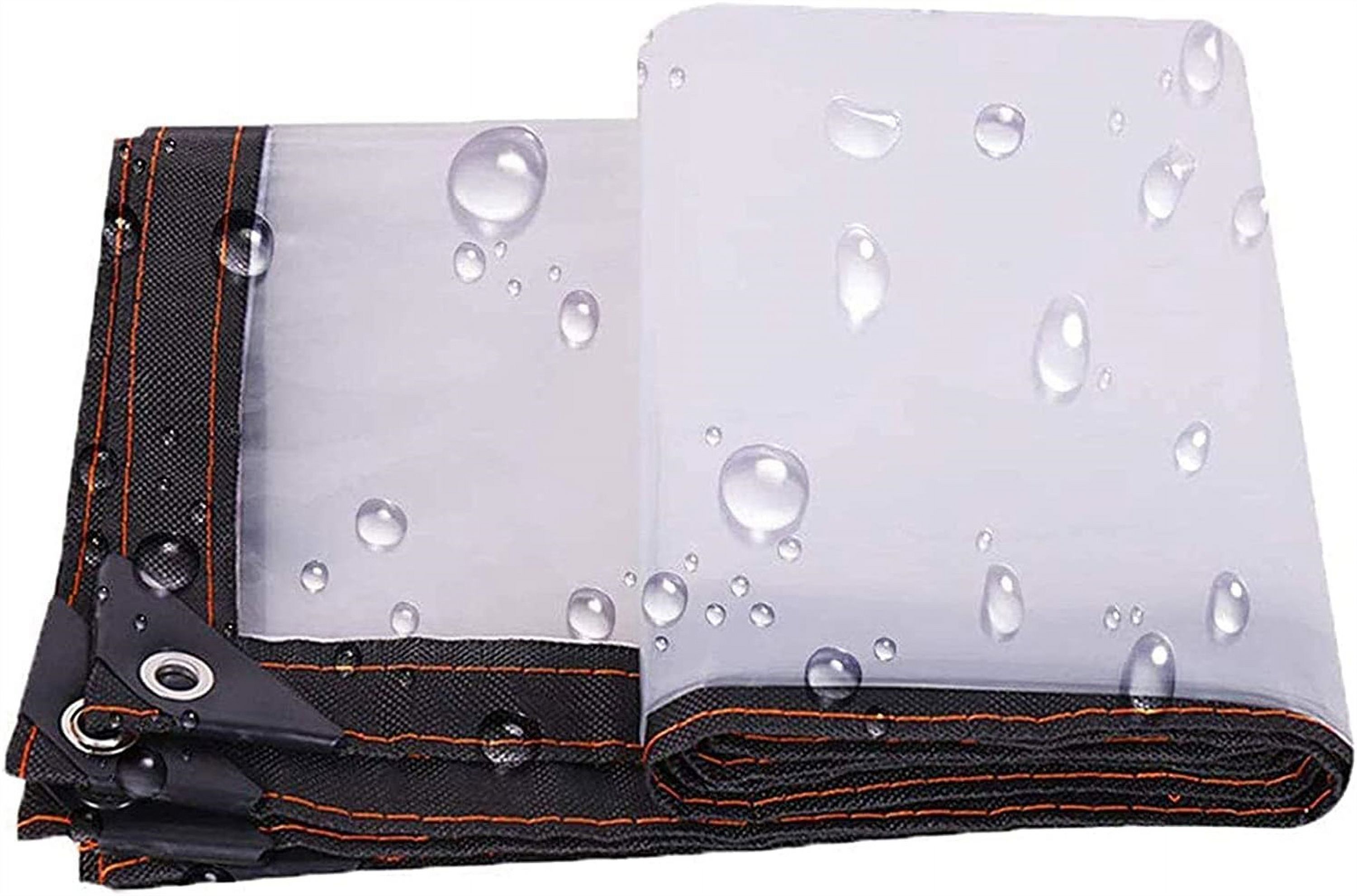 Bexikou 2m x 2.5m Clear Tarpaulin,Waterproof Heavy Duty Clear Tarpaulin