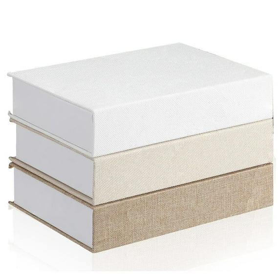 Bexikou 3 Pack Faux Books for Modern Decorative,Book Boxes Decorative Table Book for DIY Crafts Storage Home Bookshelf Cafe Hotel Decoration Display (Multicolor)