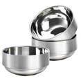 thumbnail image 1 of Bexikou 3 Pack Stainless Steel Bowls,Double Walled Insulated Soup Bowls, Unbreakable Snack Bowl for Rice, Cereal, Ice Cream, Hot Cold Foods, Dishwasher Safe, 1 of 7