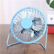 Bexikou 4-inch Mini Metal Fan USB Desk Fan Small Personal Air Circulator Fan Portable Electric Table Desktop Fan Rechargeable Travel Fans for Camping Office Room Outdoor
