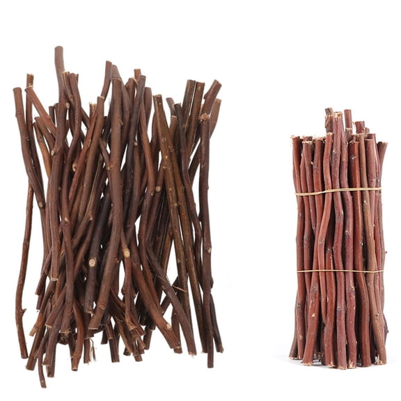 Bexikou 50 Pack 7.87 inch Wood Sticks for Crafts,Wooden Small Craft Sticks,0.1-0.3 Inch in Diameter Natural Twigs Sticks for DIY Rustic Home Decor School Projects