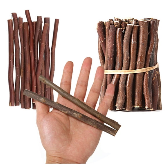 Bexikou 50 Pack Wood Log Sticks for Crafts,10cm 0.1-0.3 Inch in Diameter Birch Wood Craft Sticks,Natural Twigs Sticks for Crafting DIY Crafts Supplies Photo Props School Projects Card Making