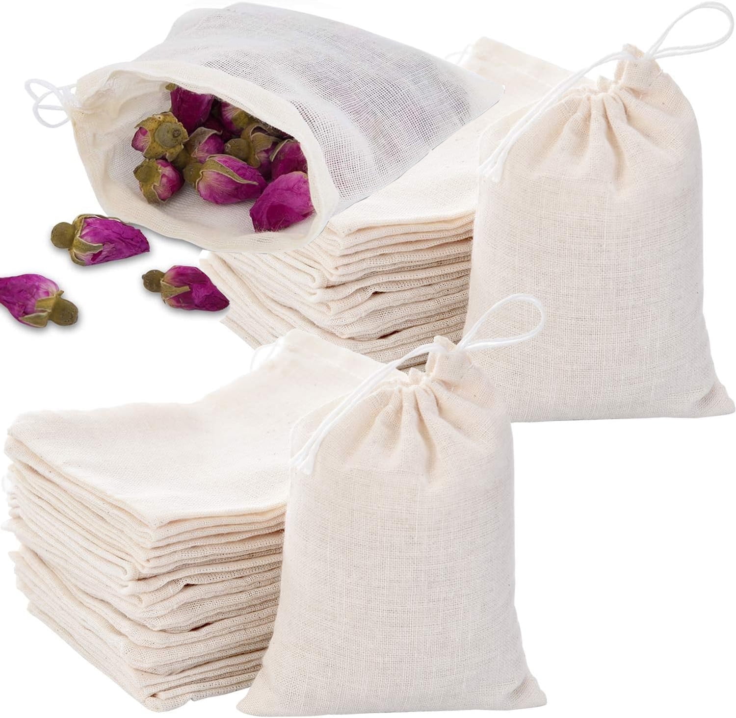 Large muslin drawstring bags hot sale