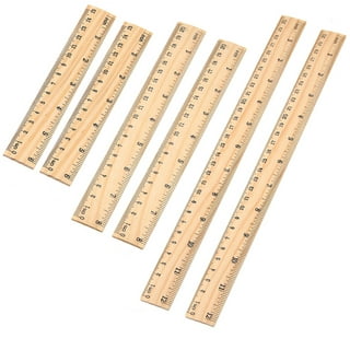 12Pcs Wood Rulers Measuring Rulers Students Rulers Math Learning Rulers  Clear Printing Rulers 