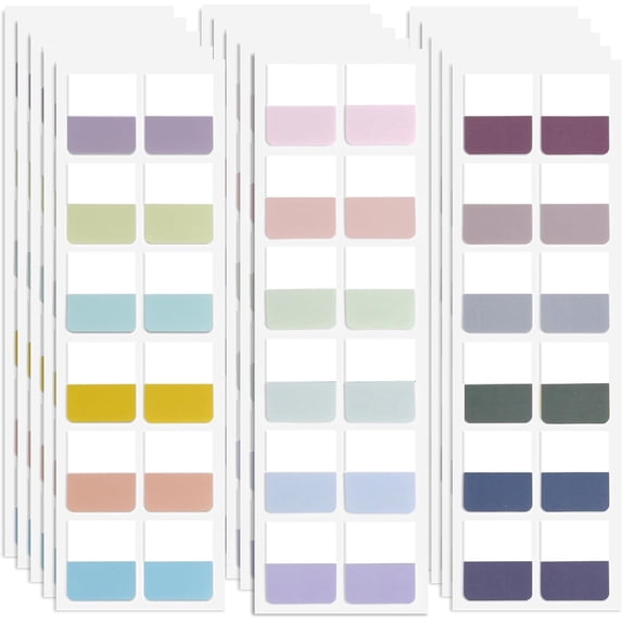 Sticky Color Tabs Bexikou 720Pcs Colored Sticky Tabs, Writable Repositionable Page ...