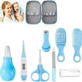 thumbnail image 1 of Bexikou 8 in 1 Baby Healthcare and Grooming Kit Baby Safety Care Set Baby Brush Set for Newborn Portable Safety Care Set Include Hair Brush Comb Nail Clipper for Keep Clean (Blue), 1 of 7