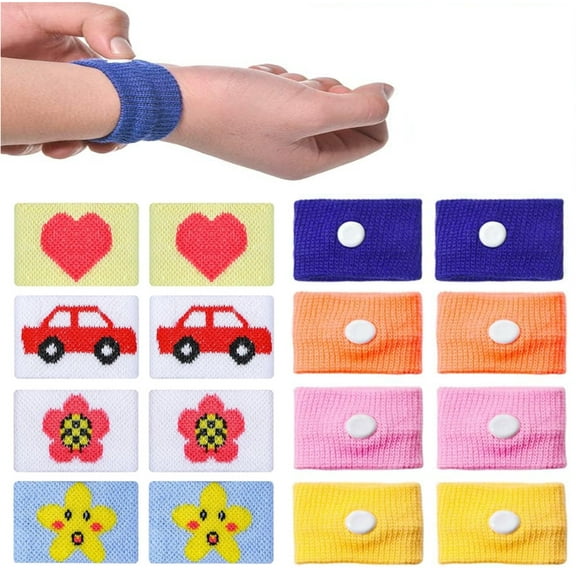 Bexikou 8 Pairs Travel Wristbands,Motion Sickness Bands,Car Sickness Bracelet,Nausea Relief Wristbands for Pregnant,Morning Sickness,Sea, Travel, Car Sickness