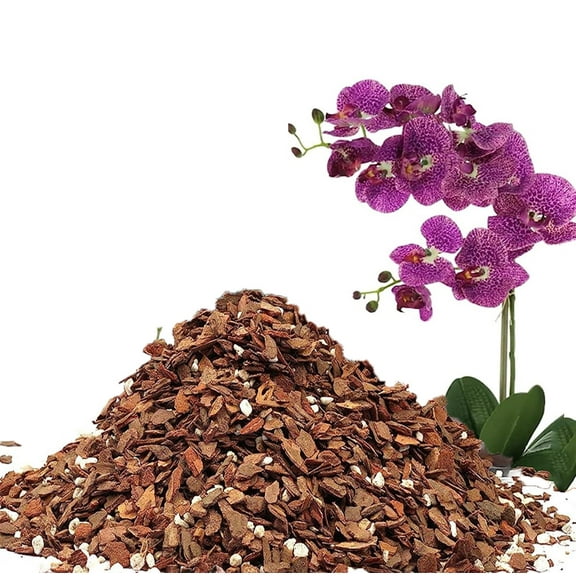 Bexikou 8QT Orchid Potting Mix with Mix Pine Bark & Perlite Stone,Orchid Fertilizer Garden Soil for Root Development, Improve Drainage and Aeration