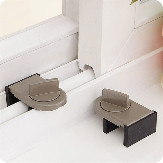 Bexikou Adjustable Sliding Window Lock for Child Safety, Dark Gray