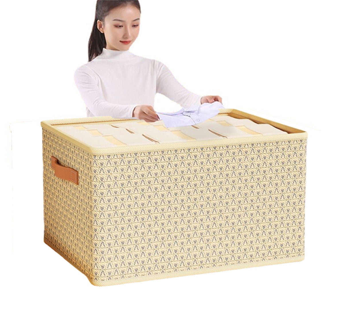 Bexikou Closet Organizer Bins, Storage Baskets for Shelves, Closet Storage Bins with Handles, Closet Shelf Organizer and Storage, Storage Bins for Organizing, Large