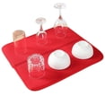 thumbnail image 1 of Bexikou Dish Drying Mat, Ultra Absorbent Drying Mat for Kitchen Counter, Polyester Dishes Drainer Pads 1 Pack, Large Size 17.71''X 15.74''(Red), 1 of 8