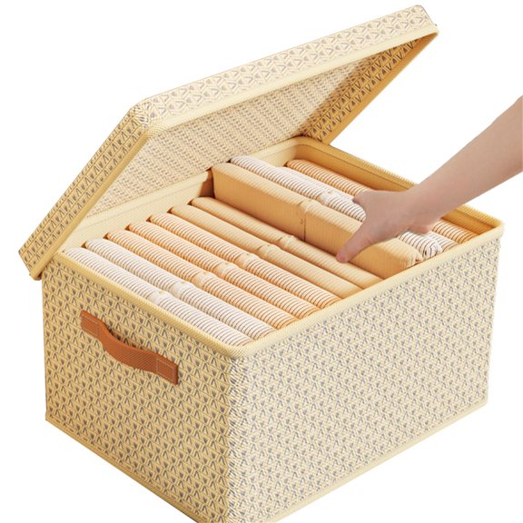 Bexikou Fabric Storage Bins with Lids for Clothes, Large Foldable Toy Organizers and Storage, Sturdy Box Cubes Containers for Sheet Blanket, Premium Closet Organizer for Home Bedroom