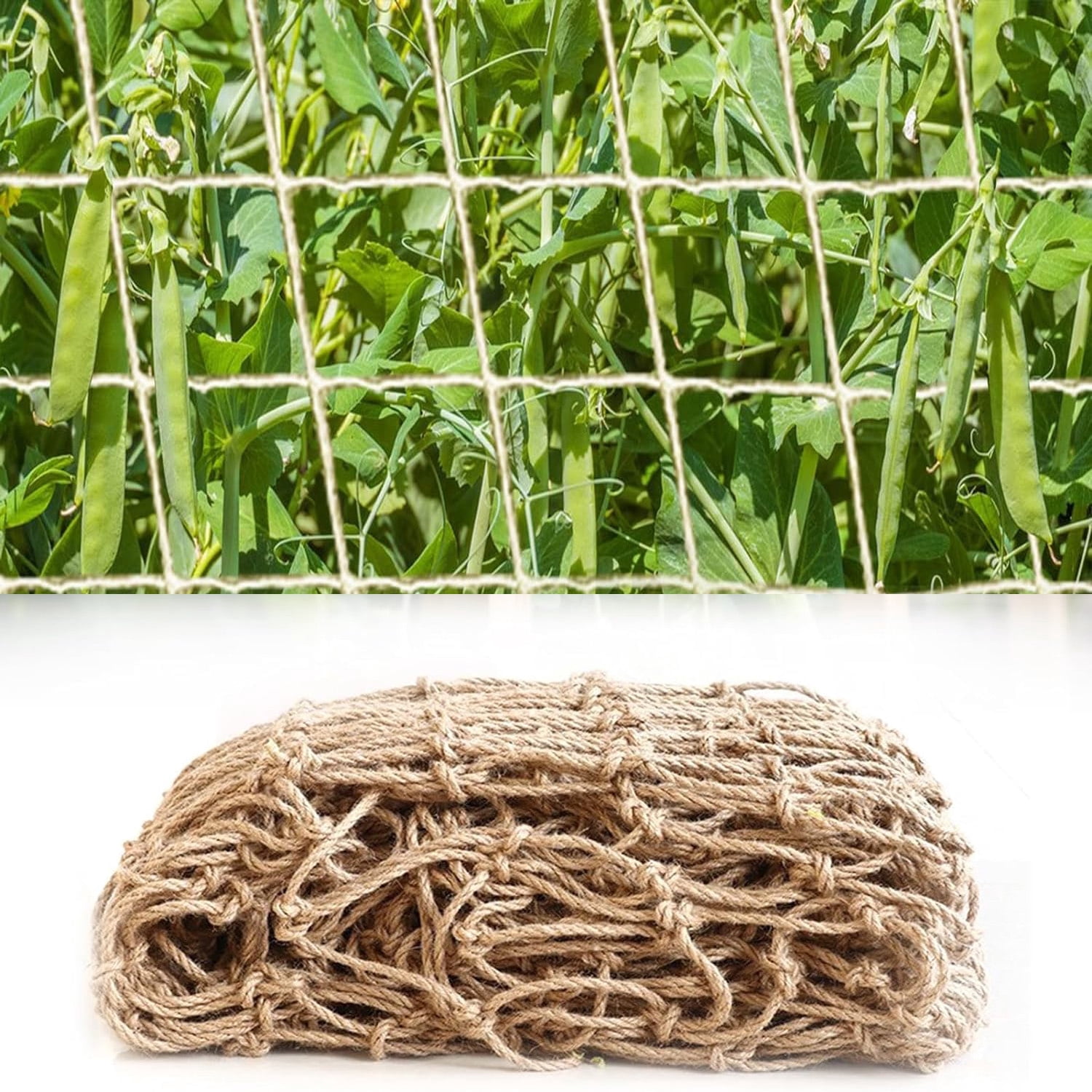 Bexikou Jute Netting,Plant Support Netting,Climbing Plant Growth Netting for Outdoor Garden Vine Plants and Wall Decoration(1.8 x 3.5m / 5.9 x 11.5FT)