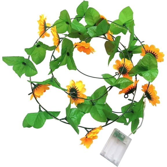 Bexikou LED String Light,6.5FT Artificial Sunflower with 20 LED Fairy String Lights,Simulation Sunflower Vines String Light,Fairy Night Light for Indoor, Outdoor, Wedding, Wall,Birthday Party