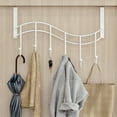 thumbnail image 1 of Bexikou Over The Door Hooks,6-Hooks Organizer Rack, Door Hanger Hook for Hanging Coats, Hats, Robes, Towels Organizer Hangers Rack for Bathrooms, Bedroom, Kitchen(White), 1 of 7