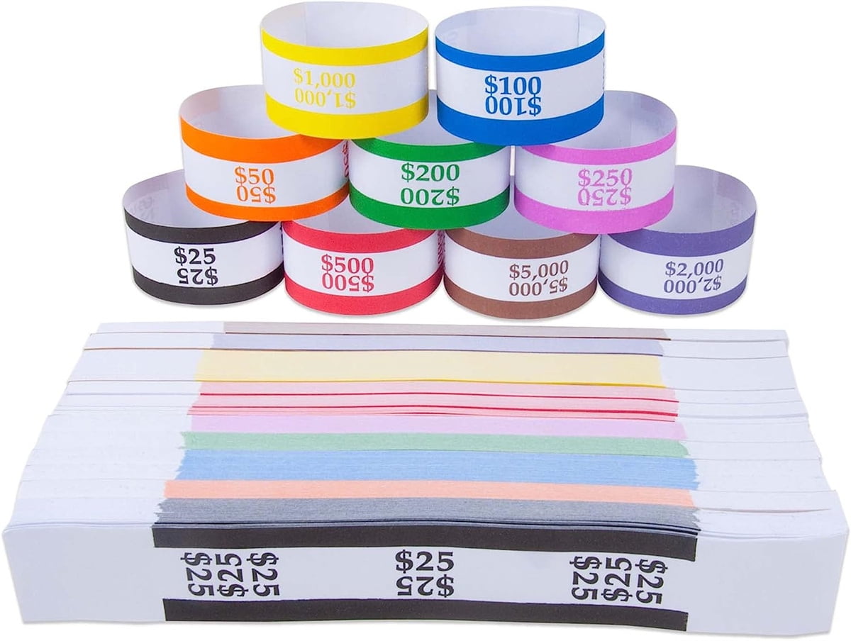 Bexikou Pack of 550 Money Bands for Cash, Currency Straps, Money Straps