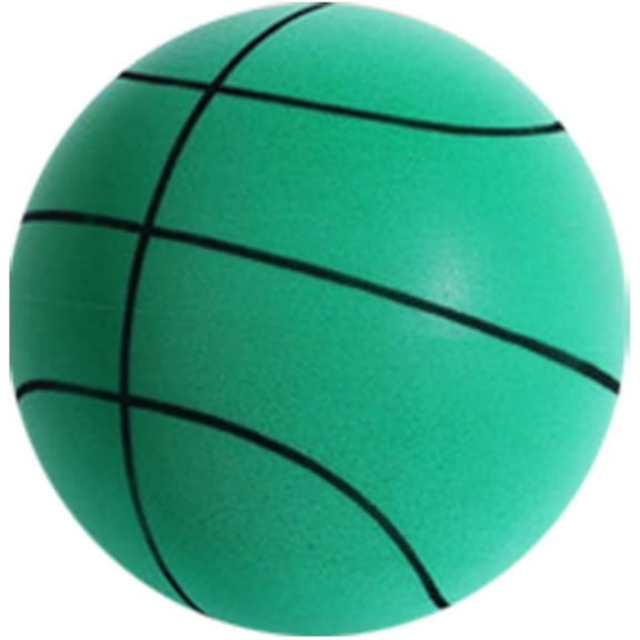 Bexikou Silent Basketball,Quiet Basketball Indoor, Foam Indoor Dribbling Training Ball, Uncoated High-Density, Mute High-Resilience Safe Soft Lightweight (24cm, Green)