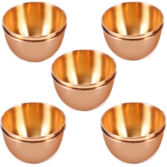 Bexikou Stainless Steel Sauce Dishes,Dipping Sauce Bowls, Round Seasoning Bowls, Mini Appetizer Plates, Sushi Dipping Bowl Mixing Saucers for Sushi,Side Dishes,Dessert,Tomato Sauce