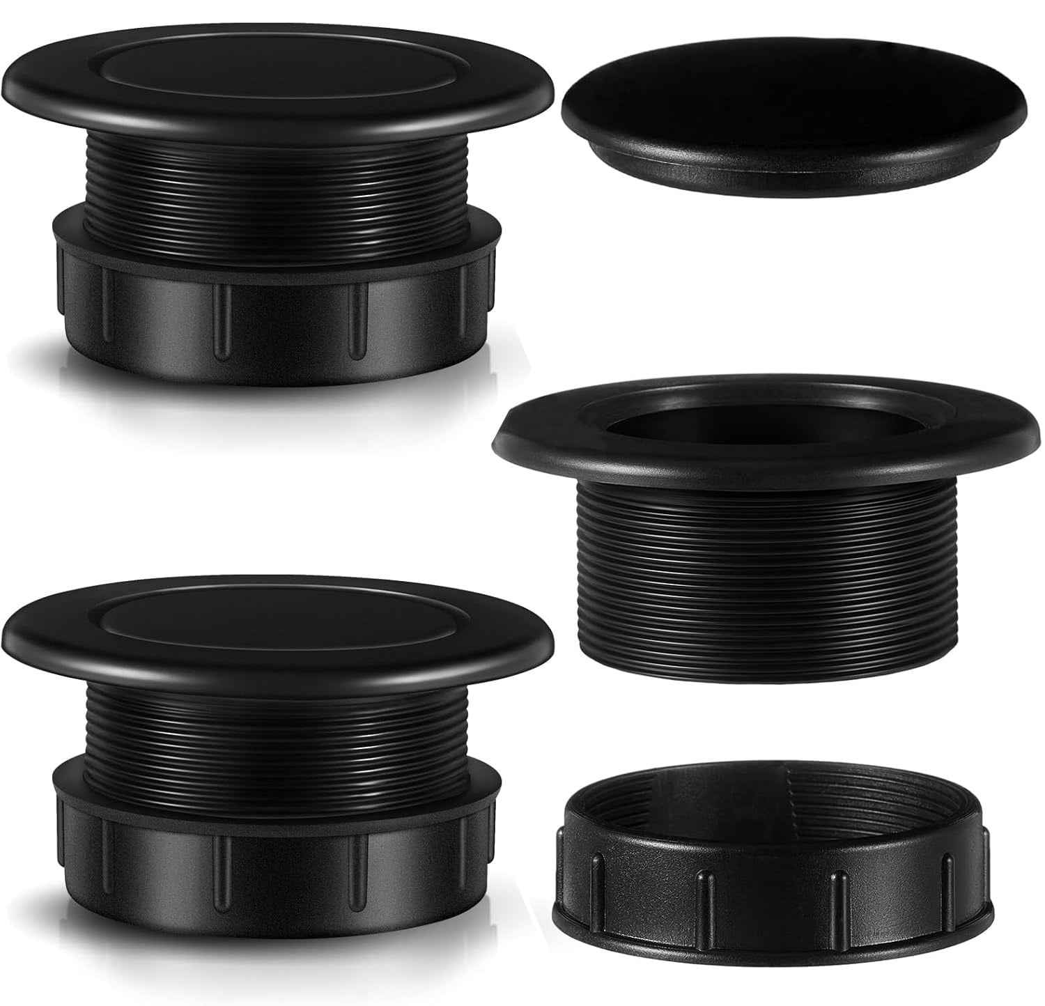 Bexikou Thicker Patio Table Hole Cover Insert,2 Pcs Patio Table Umbrella Hole Ring Plug Cap Set,Deck Table Umbrella Holes Plug Replacement Parts for Outdoor Patio Table Garden Yard