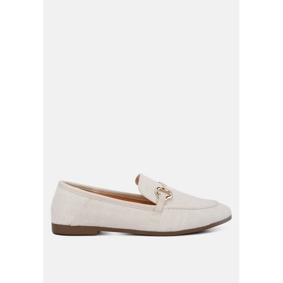 Bexley Horsebit Embellished Canvas Loafers