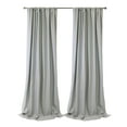 thumbnail image 1 of Bexley Total Blackout Thin Vertical Linear Texture Dual Header(Back Tab/Rod Pocket) Curtain Panel 52" x 95" in Grey, 1 of 6