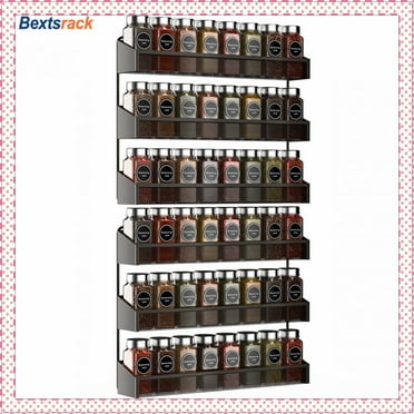 Bextsrack 2 PC 3 Tier Wall Mount Spice Rack Spice Rack in Home,Bronze