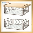 thumbnail image 1 of Bextsrack 2 Pack Basket Shelf Under Shelf Basket baskets for pantry storage,Bronze, 1 of 7