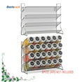 thumbnail image 1 of Bextsrack 4 Tiers Spice Organizer Spice Rack Mount, Great for Kitchen, Pantry or Wall Mount 2 PC（Spice Jars not Included),(Silver), 1 of 7
