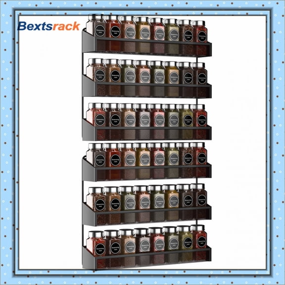Bextsrack Set of 2 3 Layers Spice Racks in Home-Black
