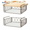 thumbnail image 1 of Bextsrack Set of 2 Hanging Cabinet Storage Under Shelf Basket kitchen pantry organizers and storage,(Bronze), 1 of 7
