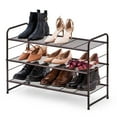 thumbnail image 1 of Bextsrack Shoe Rack Organizer, 3-Tier Stackable & Adjustable Shoe Shelf Storage Organizer for Closet Bedroom Entryway - Bronze, 1 of 6