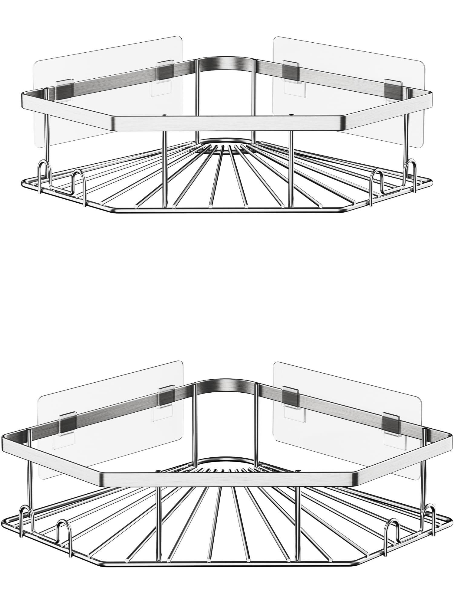 Bextsrack Shower Caddy Shelf with Hooks Storage Rack Organizer Adhesive ...