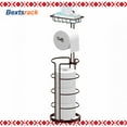 thumbnail image 1 of Bextsrack Standing Toilet Paper Holder Freestanding Bathroom Toilet Paper Roll Holder and Dispenser, Bronze, 1 of 6