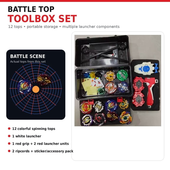 Bey Battling Top Burst Gyro Toy Set for Kids, Grip Ages 6 Years & Up, Portable Storage Box, Gift for Kids Children Boy(Gyro-D)