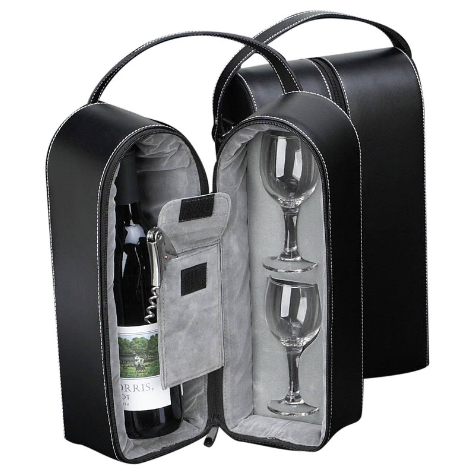 Leather wine caddy new arrivals
