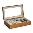 thumbnail image 1 of Bey Berk Cherry Wood Six Watch & Two Sunglass Storage Box, 1 of 2