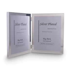 Bey Berk Clement Silver Plated Frame 5X7 Double