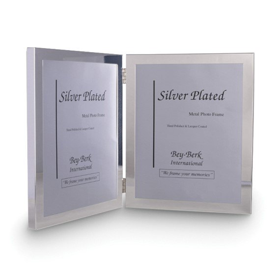 Bey Berk Clement Silver Plated Frame 5X7 Double