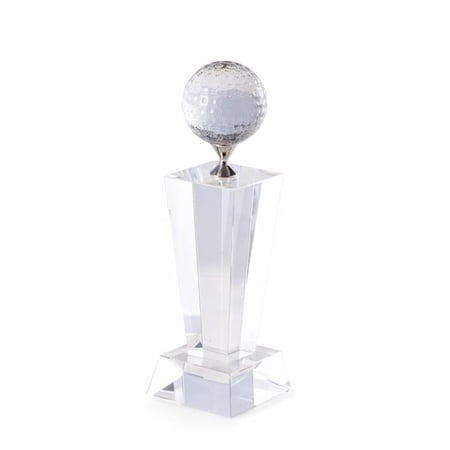 Bey Berk Crystal 10" Fairway Trophy With Crystal Golf Ball