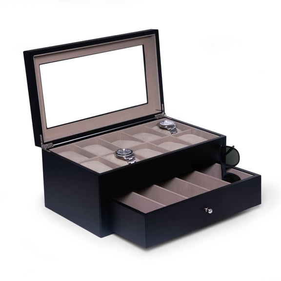 Bey Berk Dominic Sunglass and Watch Storage Black