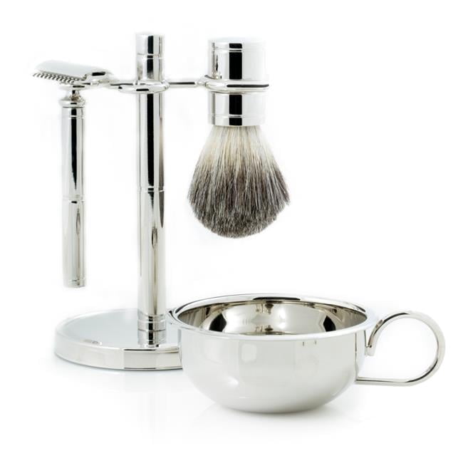 Bey-Berk International BB02 Safety Razor & Pure Badger Brush with Soap ...